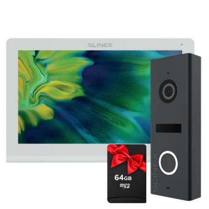 7" IPS видеодомофон + FullHD видеопанель Slinex Nexo 7 Kit White (программная детекция движения и запись видео)