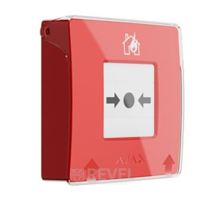 Беспроводная настенная кнопка для активации пожарной тревоги вручную Ajax Manual Call Point (Red)