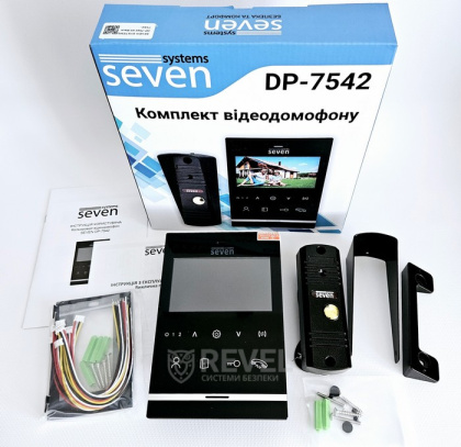 Комплект домофона с электромеханическим замком из нержавеющей стали Seven Kit DF-Lock (black)