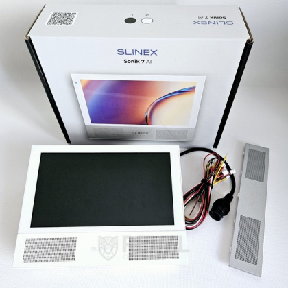 Wi-Fi видеодомофон с замком и брелками Slinex Sonic AI Home Pro Kit white — интеллектуальная AI-детекция и переадресация звонка