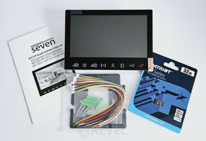 Комплект 7" FHD IPS видеодомофона с записью по детекции SEVEN DP–7575FHD-Neo Kit box (black)