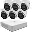Комплект 2Мп IP PoE видеонаблюдения на 6 камер со звуком, обнаружением людей и авто Hikvision DS-G2LIUF-2MP-6MIC