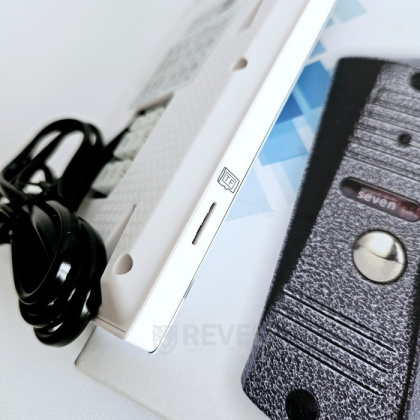 Комплект домофон с видеопанелью и замком Seven Office MG (white / black) для ограничения доступа