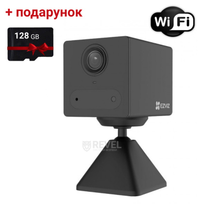 Автономная Wi-Fi-камера на аккумуляторах Ezviz CS-CB2 (BK) + SD карта в подарок!