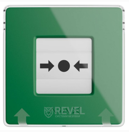 Беспроводная настенная кнопка для активации пожарной тревоги вручную Ajax Manual Call Point (Green)