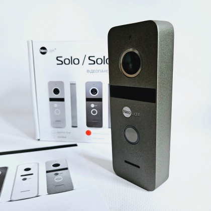 Комплект Wi-Fi видеодомофон 7 дюймов с переадресацией звонка SEVEN DP-7576Kit Neo black (с видеопанелью SOLO FHD)