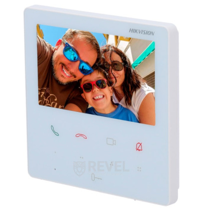 Беспроводной 4" Wi-Fi домофон с замком и Wi-Fi панелью со считывателем Hikvision DS-WF61-CR-EM White (управление со смартфона)