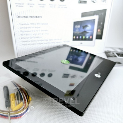 Гибридный 8" Wi-Fi IPS видеодомофон NeoLight ALPHA HYBRID Black (IP + AHD)