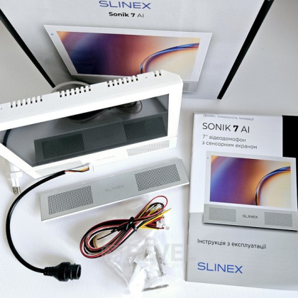 Wi-Fi видеодомофон Slinex Sonik 7 AI white с AI-детекцией, записью и дозвоном на смартфон