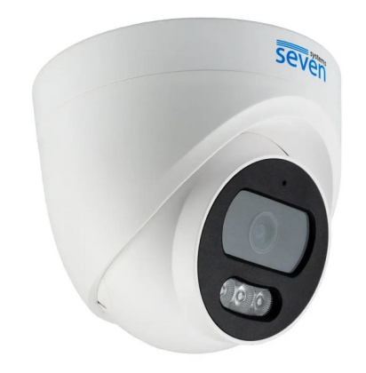 Комплект на две 2Мп IP PoE купольные камеры со звуком для помещения SEVEN IP-7212PAI-2MP-2MIC