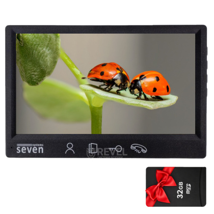 Видеодомофон 7" с записью видео по движению SEVEN DP–7571 FHD black — SD карта 32Гб в подарок! Видеодомофон 7" с записью видео по движению SEVEN DP–7571 FHD black — SD карта 32Гб в подарок!