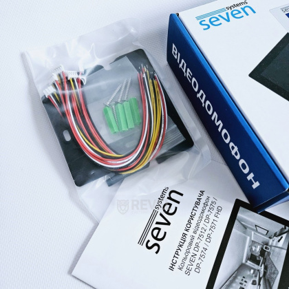 Комплект Full HD видеодомофона с детекцией и записью видео SEVEN DP–7571FHD-Neo Kit box (black)