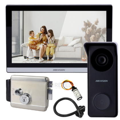 Комплект Wi-Fi домофона с электромеханическим замком и управлением со смартфона Hikvision DS-KIT313-HOME
