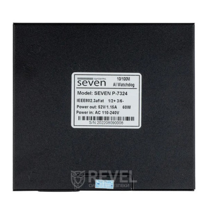 PoE коммутатор (switch) 4 порта SEVEN P-7324