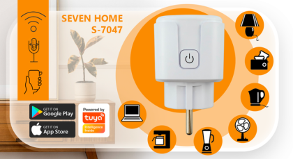 Умная Wi-Fi розетка SEVEN HOME S-7047