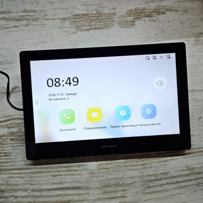 WiFi видеодомофон 10 дюймов с замком Hikvision DS-KH85-KV2R-EM (управление замком и воротами, дозвон на телефон)