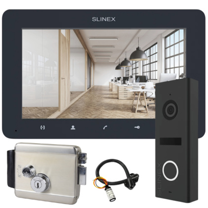 Видеодомофон для частного дома с электромеханическим замком Slinex SM-07MN Home Kit Graphite Видеодомофон для частного дома с электромеханическим замком Slinex SM-07MN Home Kit Graphite
