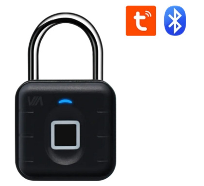 Замок навесной Via Security VL-1F/TB со считывателем отпечатка пальца (TuyaSmart)