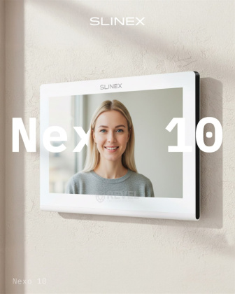 10" IPS видеодомофон + FullHD видеопанель Slinex Nexo 10 Kit White (программная детекция движения и запись видео)