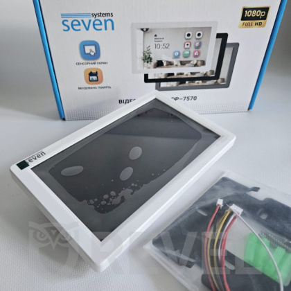 Комплект FHD IPS видеодомофона 7 дюймов и FHD панели вызова SEVEN DP-7570 FHD Kit White