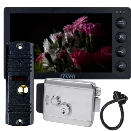 Домофон с электромеханическим замком SEVEN DP-7574 Lock Kit black (запись видео по детекции движения) Домофон с электромеханическим замком SEVEN DP-7574 Lock Kit black (запись видео по детекции движения)
