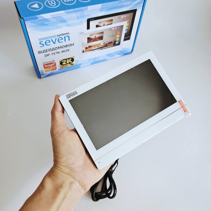 Wi-Fi видеодомофон 7 дюймов с электромагнитным замком для офиса SEVEN DP–7576 Office Kit (white / black) Wi-Fi видеодомофон 7 дюймов с электромагнитным замком для офиса SEVEN DP–7576 Office Kit (white / black)