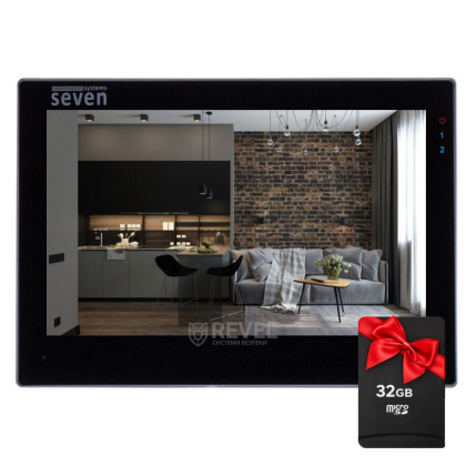 IP Wi-Fi видеодомофон 7 дюймов с переадресацией звонка SEVEN DP-7577FHDW - IPS black