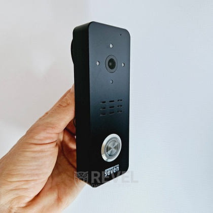 Комплект Full HD видеодомофона с детекцией и записью видео SEVEN DP–7571FHD-B Kit box (black)