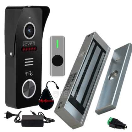 Комплект Wi-Fi видеопанели и электромагнитного замка SEVEN SKD-KIT-EMG14 (контроль доступа с управлением с телефона)