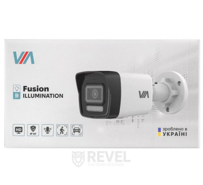 4Мп уличная IP видеокамера с гибридной подсветкой и микрофоном VIASecurity VIA-IPC-4BE-LIM (2.8 мм)