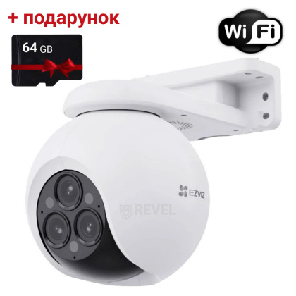 IP Wi-Fi видеокамера для умного дома Ezviz CS-H80f (с тремя объективами 4MP+4MP+4MP)