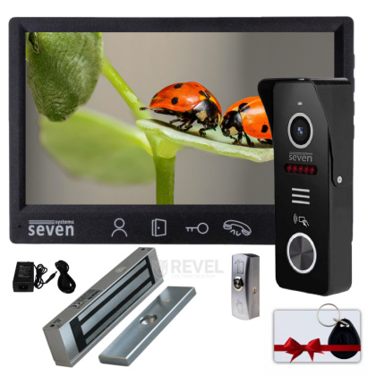 Комплект контроля доступа с домофоном и электрозамком SEVEN DP–7571 Office Kit (white / black)