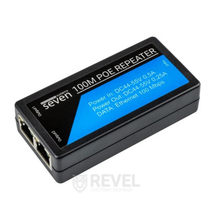 PoE репитер SEVEN P-735 (разветвитель на две IP-видеокамеры на одном кабеле)