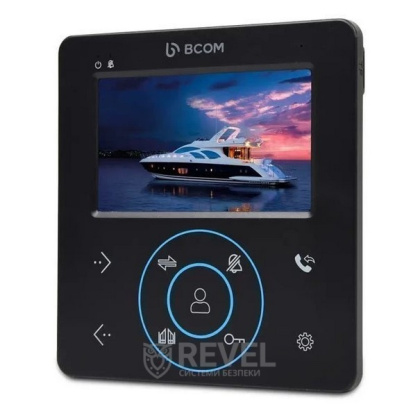 Комплект видеодомофона 4" и видеопанели BCOM BD-480M Kit (White / Black)