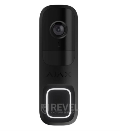 Видеозвонок Ajax DoorBell black со встроенным искусственным интеллектом, ИК-сенсором и управлением в приложении