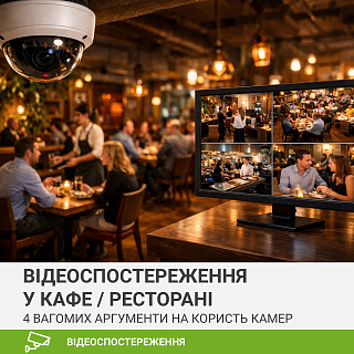 4 вагомі аргументи на користь відеоспостереження в кафе / ресторані