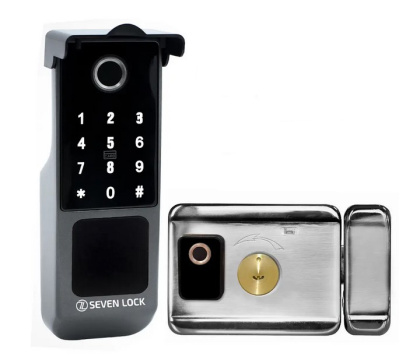 Умный электромеханический замок на калитку SEVEN SL-7771BF с управлением через смартфон