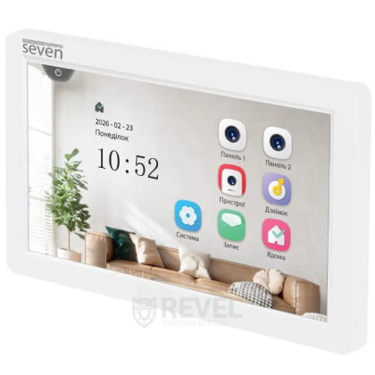 7" FullHD IPS видеодомофон SEVEN DP-7570 FHD IPS white